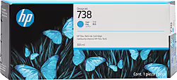 Hp Cartucho De Tinta Cian Designjet 738 De 300 Ml | 676M6A | 0196548336166 | 214,99 euros