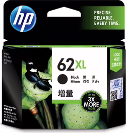 HP Cartucho de tinta original 62XL de alta capacidad negro | C2P05AE#ABE | Hay 633 unidades en almacén