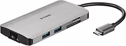 Hub D-link Usb-tipo C 8 En 1 3xusb 3.0 1xusb Tipo-c 1xusb Tipo-c  | DUB-M810 | 0790069450471