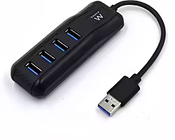 Hub Ewent 4 Puertos Usb 3.1 Tipo-a 5000 Mbit S Negro Ew1138 | 8054392619014 | 8,99 euros