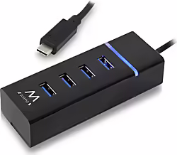 Hub Ewent Usb 3.1 Tipo-c 5000 Mbit S 4 Puertos Negro Ew1137 | 8054392614620 | 10,99 euros