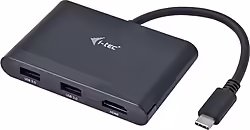 Hub I-tec Usb Tipo-c 3puertos Usb 3.2 Gen1 + 1 Puerto Hdmi Negro  | C31DTPDHDMI | 8595611701894