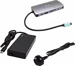 I-tec Metal Usb-c Nano Dock Hdmi Vga With Lan + Universal Charger | C31NANOVGA77W | 8595611705465