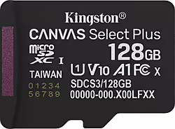 Kingston Technology 128gb Micsdxc Canvas Select Plus Gen3 150r A1 | SDCS3/128GBSP | 0740617348484