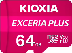 Kioxia Exceria Plus Memoria Microsdxc Flash 64gb Uhs-i Class 3 U3 | LMPL1M064G | 4582563851009