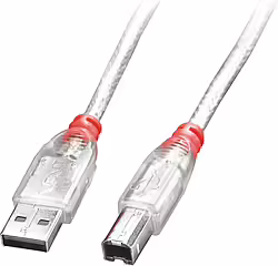 Lindy 41755 Cable Usb 5 M Usb 2.0 Usb A Usb B Transparente | LINDY41755 | 4002888417556