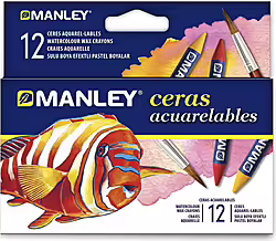 Manley Esctuche 12 Ceras Acuarelables | MNQ00412 | 8414326004123 | 4,99 euros