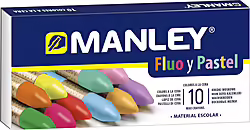 Manley Estuche 10 Ceras Colores Fluerescentes | MNC00044 | 8413240604525 | 3,99 euros