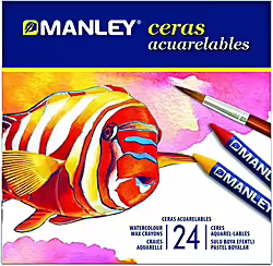 Manley Estuche 24 Ceras Acuarelables | MNQ00424 | 8414326004246 | 7,49 euros