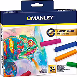 Manley Estuche 24 Ceras Soft Pastels | MSP00024 | 8413240614357 | 11,99 euros