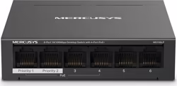 Mercusys MS106LP switch Gestionado Fast Ethernet (10/100) En | 6957939001148 | Hay 2 unidades en almacén