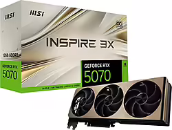 Msi Geforce Rtx 5070 12g Inspire 3x Oc Nvidia 12 Gb Gddr7 | V532-006R | 4711377308151