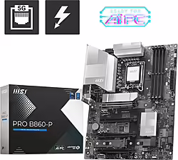 Msi Pro B860-p Placa Base Intel B860 Lga 1851 (Socket V1) ATX | 4711377289757 | 168,99 euros