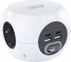 Nanocable Base De 3 Enchufes Con 2 Usb Tipo-a + 2 Usb Tipo-c Con  | 10.37.0001 | 8433281010130