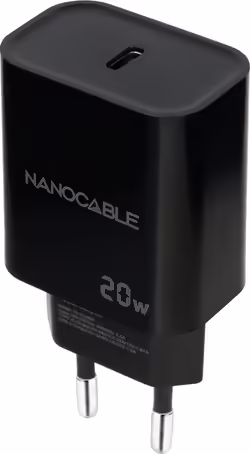 Nanocable Cargador Usb-c Pd 20w, Negro | 10.10.2006 | 8433281015142