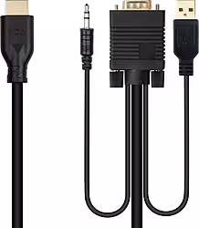 Nanocable Conversor Unidireccional Vga M + Audio M + Usb-a M (par | 10.15.4612 | 8433281016378