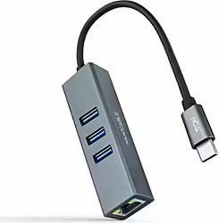 Nanocable Conversor Usb-c A Ethernet Gigabit + 3xusb 3.0, Alumini | 10.03.0408 | 8433281011472