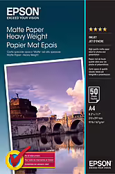 Papel Epson Matte Paper Heavy Weight - A4 - 50 Hojas C13s041256 | 0010343818439 | 20,49 euros
