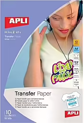 Papel Transfer Apli Para Camisetas Blancas Din A4 10 Hojas 4128 | 8410782041283 | 17,99 euros