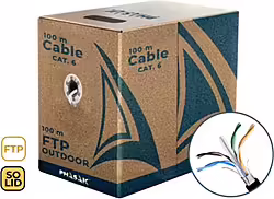 Phasak Bobina De Cable De Red Ftp Cat.6 Exterior Cca Awg23 100 M  | 0745604518505 | 33,99 euros