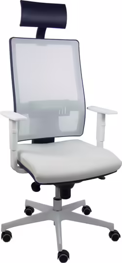 Piqueras y Crespo Silla Horna sincro malla blanca bali blanco brazos blancos base blanca ruedas parq