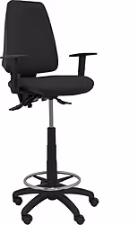 Piqueras Y Crespo Taburete Elche S Bali Negro Brazos Regulables | T014SBALI840B10 | 8435501006794