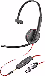 Poly Auriculares Monoaurales Blackwire 3215 Usb-c + Conector De 3 | 8X227AA | 0197498429342