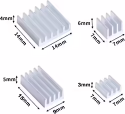 Raspberry Pi Disipador De Calor Pack Compatible Pi 4 Blanco | 202-0460 | 0192530266305