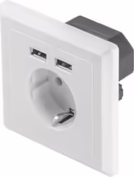 Roseta De Pared Lanberg Schuko 16a Y 2 Puertos Usb 2.1a Blanco Ac | AC-WS01-USB2-F | 5901969414424