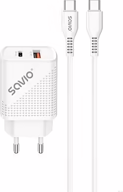 Savio La-05 Cargador De Dispositivo Móvil Smartphone Blanc | SAVLA-05 | 5901986046806