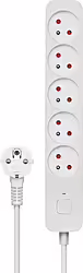 Savio Power Strip 5 Sockets 3m White Lz-09 5 Salidas Ac Tipo F Bl | SAVLZ-09 | 5901986047841