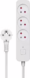 Savio Surge Protective 3-socket Power Strip 1.5m White Lz-07 3 Sa | SAVLZ-07 | 5901986047827