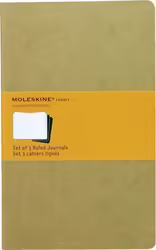 Set De 3 Libretas Moleskine Cahier Marron Kraft L Rayas Qp416 | 9788883704987 | 12,99 euros