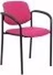 Silla Fija Villalgordo Chasis Brazos Negro Similpiel Rosa 27nsprs | 27NSPRSCB | 8435501003281