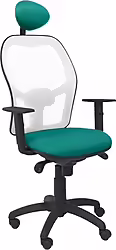 Silla Jorquera Malla Blanca Cabecero Fijo Asiento Bali Verde Clar | 15SBBALI39C | 8436563384462
