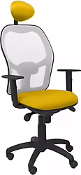 Silla Jorquera Malla Gris Cabecero Fijo Asiento Bali Amarillo 15s | 15SGRBALI100C | 8436563384578