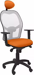 Silla Jorquera Malla Gris Cabecero Fijo Asiento Bali Naranja 15sg | 15SGRBALI308C | 8436563384622