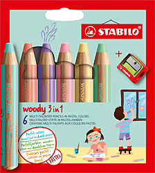 Stabilo Woody 3 In 1 Colores Surtidos 6 Pieza(s) | 8806-3 | 4006381578059 | 12,81 euros