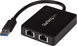 Startech.com Adaptador Tarjeta De Red Nic Externa Usb 3.0 2 Puert | USB32000SPT | 0065030851428