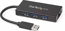 Startech.com Hub Usb 3.0 De Aluminio Con Cable - Concentrador De  | ST3300GU3B | 0065030858304