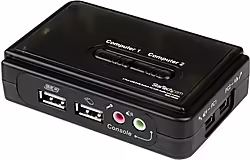 StarTech.com Juego de Conmutador KVM de 2 puertos con todo incluido - USB - Audio y VÍdeo VGA StarTech.com Juego de Conmutador KVM de 2 puertos con todo i | SV211KUSB | 0065030820479 | Hay 13 unidades en almacén