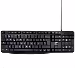 Teclado Ewent Usb Qwerty Español Ergonomico Negro | EW3001 | 8052101430332 | 7,99 euros