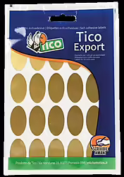 Tico E-gl-3620 Etiqueta Autoadhesiva Ovalado Oro 200 Pieza(s) | 8007827199339 | 3,99 euros