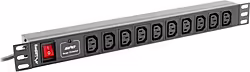Unidad Distribucion Alimentacion Lanberg 10xiec C13 Potencia Max  | PDU-10I-0200-IEC-BK