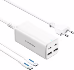Vention Cargador De Pared Fbswg-eu  2xusb Tipo-c  2xusb  100w | 6922794775947