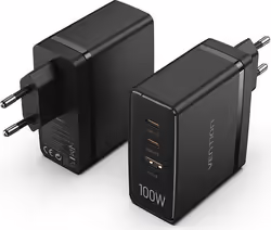 Vention Cargador De Pared Fegb0-eu  2xusb Tipo-c  1xusb  100w | 6922794772595