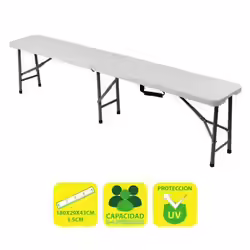 Banco De Resina Plegable 180x29x43cm 3.5cm Sungarden | 8436049038094 | 39,00 euros