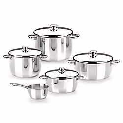 Bateria De Cocina 5 Piezas Acero Inox Optima Tapas Acero Monix | 8435092402005 | 149,00 euros