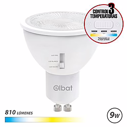 Bombilla Led Gu10   9w   810lm   Luz Calida Blanca Fria   Elbat | 8436049042206 | 7,30 euros