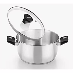 Cacerola Acero Inox Con Tapa Vidrio 18cm Elite Monix | 8435092434419 | 20,00 euros
